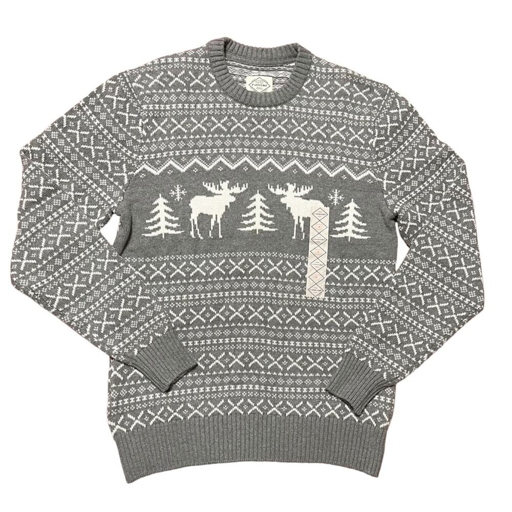 NEW St John’s Bay Holiday Sweater Gray S
